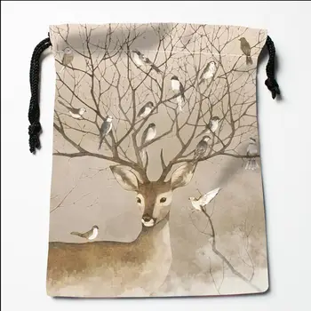 

Custom The deer (1) Drawstring Bags Printing Fashion Travel Storage Mini Pouch Swim Hiking Toy Bag Size 18x22cm#20200616-15