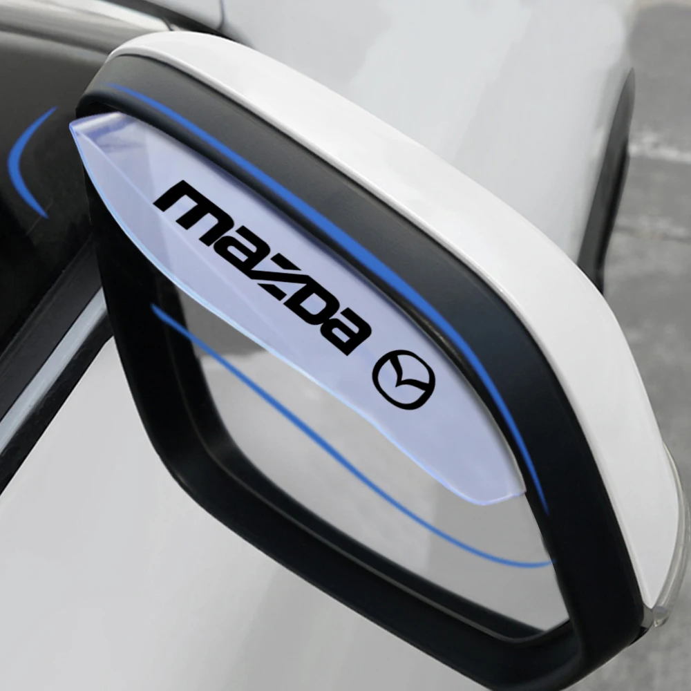 

2PCS PVC Car Rearview Mirror Eyebrow Rain Shade Rainproof Cover For MAZDA ATENZA Axela 2 3 CX6 CX-5 CX4 CX3 MX-5 CX-9 2019 2015