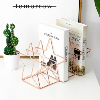 

Protable Storage Shelf Book Stand Desktop Nordic Wrought Iron File Book Holder Office Desk Storage Book Organizer for household