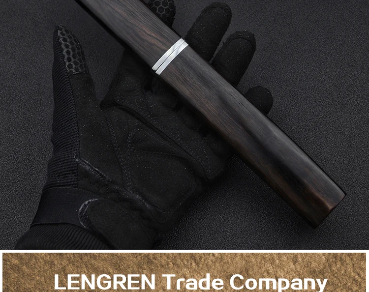 Lengran D2 стальной японский зеркальный нож, 58 60HRC вакуумная термообработка, острый охотничий нож для кемпинга(самурайский стиль