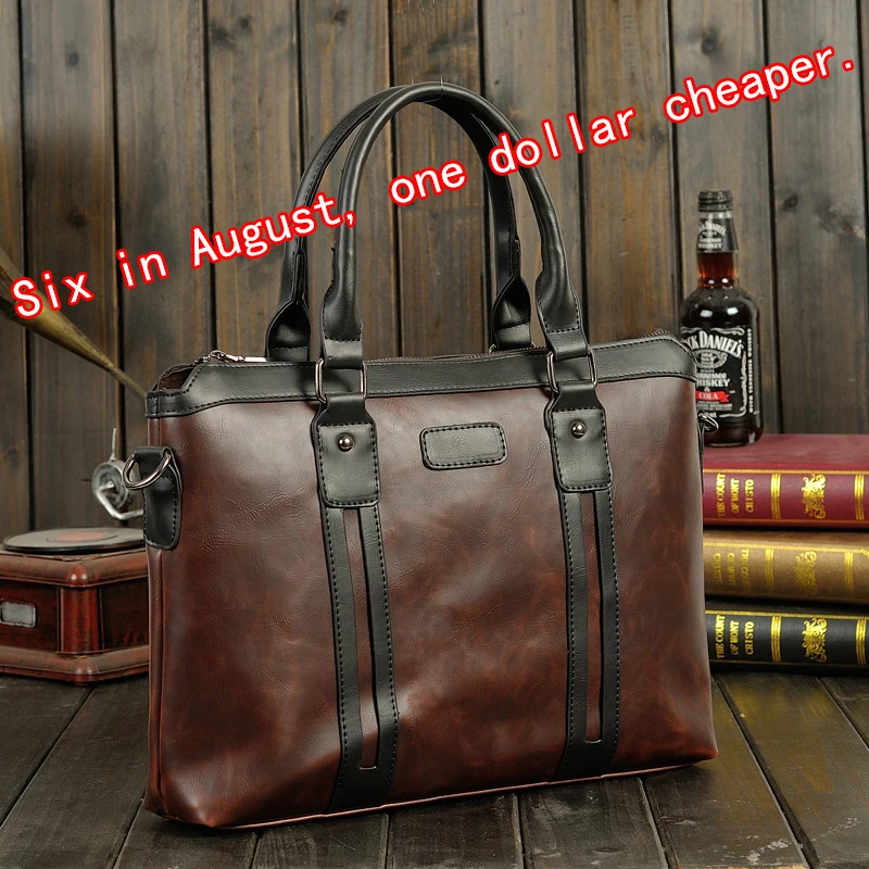 

2019Mew Men's PU leather business briefcase men's folder bag messenger bag casual shoulder bag handbag Men's portfolio briefcase