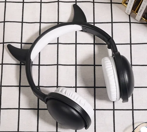 Gold Гарнитура с рисунком дьявола из мультфильма, Bluetooth наушники, беспроводные наушники, Складные стерео наушники, аудио Mp3 микрофон, музыка для смартфона - Цвет: Gold