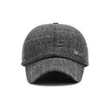 Теплая Вельветовая мужская шапка с защитным ухом новая осенне-зимняя мужская бейсболка утепленная флисовая подкладка Snapback шапка