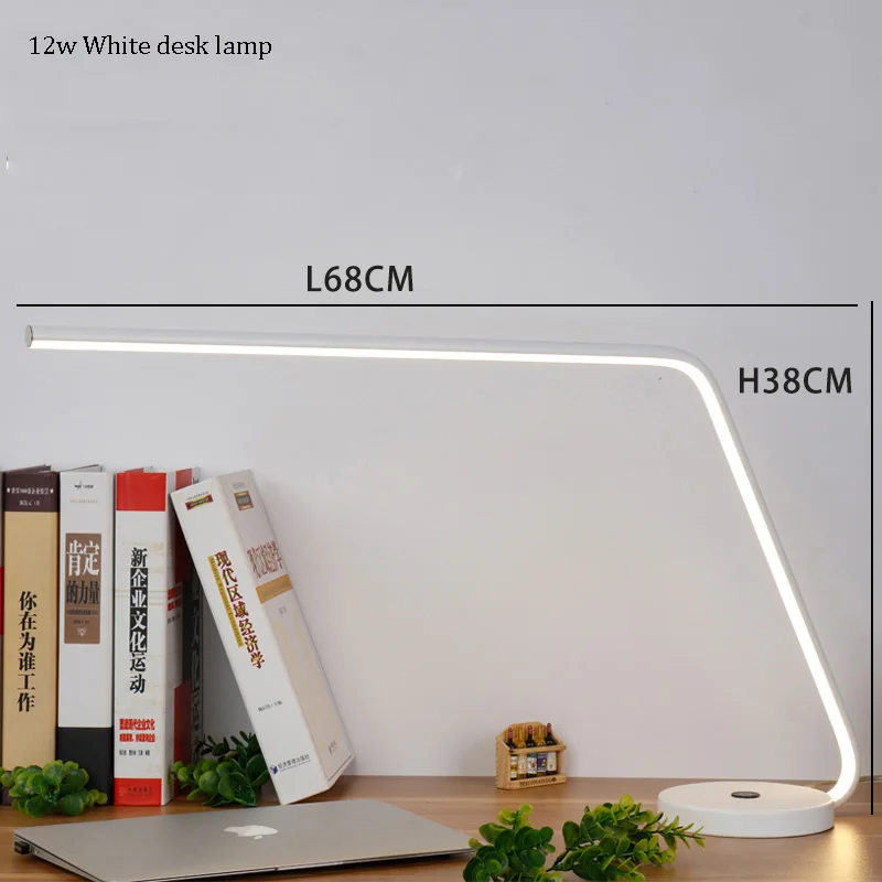 white lamp body Artpad минимализм высокого класса сенсорный затемнения 3 уровня яркости Eyecare настольная лампа Led с тяжелой основой хороший бизнес подарок настольная лампа - Цвет корпуса: white lamp body