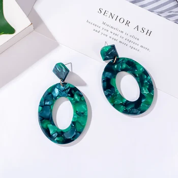 

BFH Korean Acrylic Earrings For Women Bohemian Earrings Set Vintage Big Dangle Drop Earings 2020 Brincos Female Fashion Jewelry