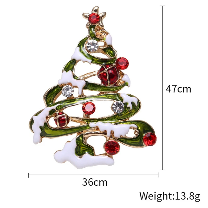 Рождественские эмалированные Чулки со снеговиками елочка Санты Брошь булавка рождественские подарки женские мужские Броши подвеска с прозрачными стразами - Окраска металла: 1