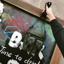 Стиль, корейский стиль, художественная двойная тканевая сумка с нагрудником, женская сумка через плечо в студенческом стиле