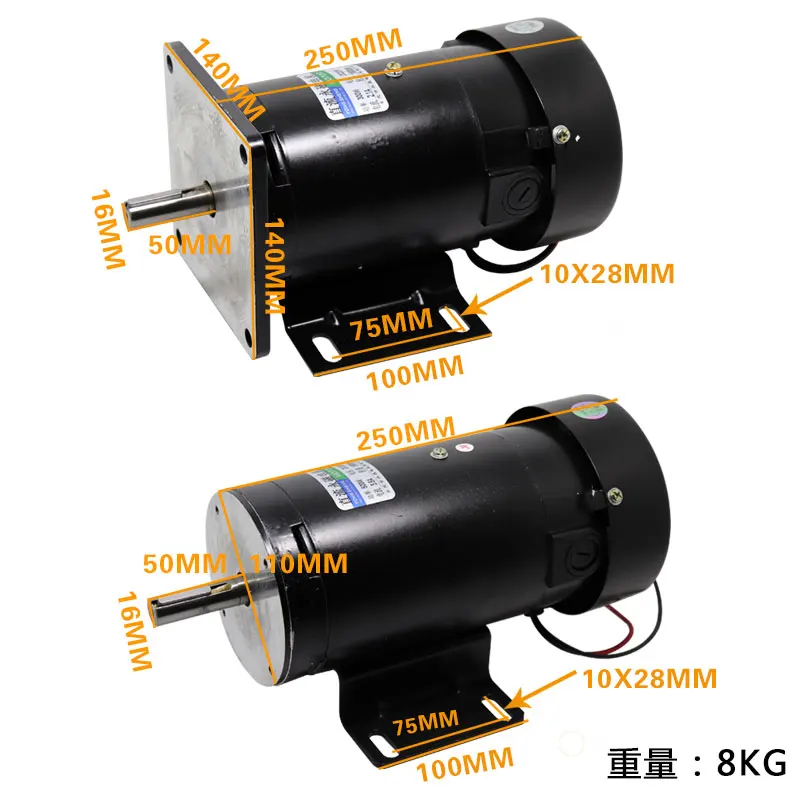 DC220V постоянный магнит двигатель постоянного тока, 500 Вт, высокая мощность, регулируемая скорость, вперед и назад, высокий крутящий момент, медная катушка, мульти-скорость