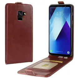 Для samsung Galaxy A8 Plus 2018 чехол вертикальный из искусственной кожи флип чехол для телефона samsung A8 Plus 2018 полное покрытие чехол сумка