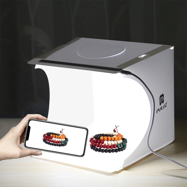 

Puluz Mini Folding Lightbox Photography Photo Studio Softbox with 6 Colors Backdrops for Studio Shooting