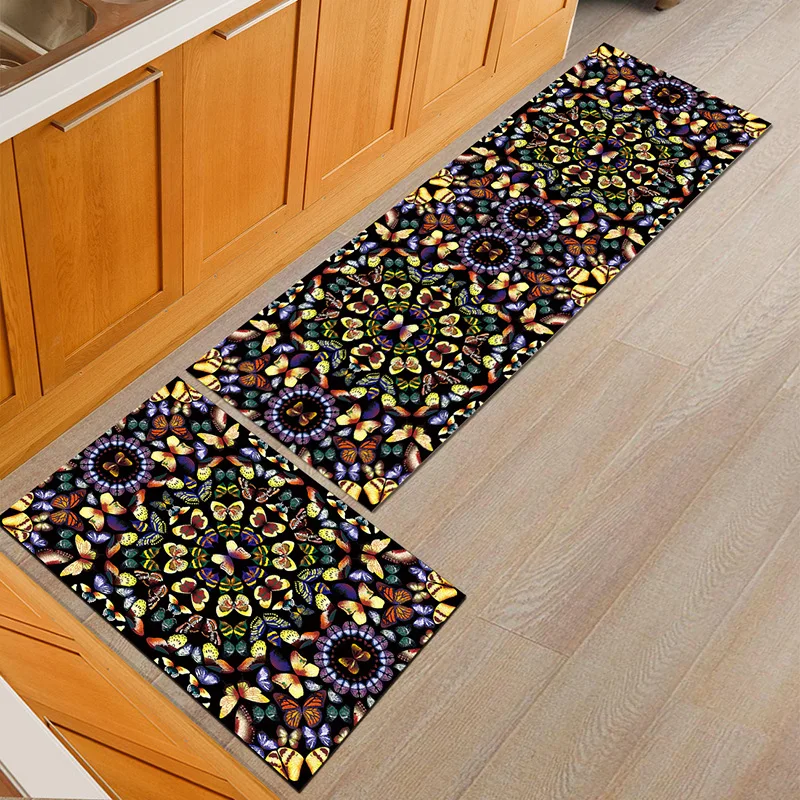 Bathroom Floor Mat Set 2 Pieces  Entrance Doormat Runner Rug