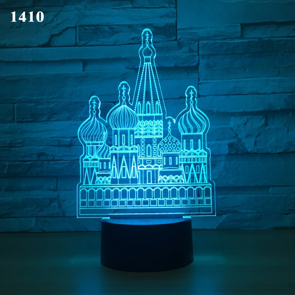 Известный строительный архитектурный замок мост Маяк 3D Ночная лампа акриловая