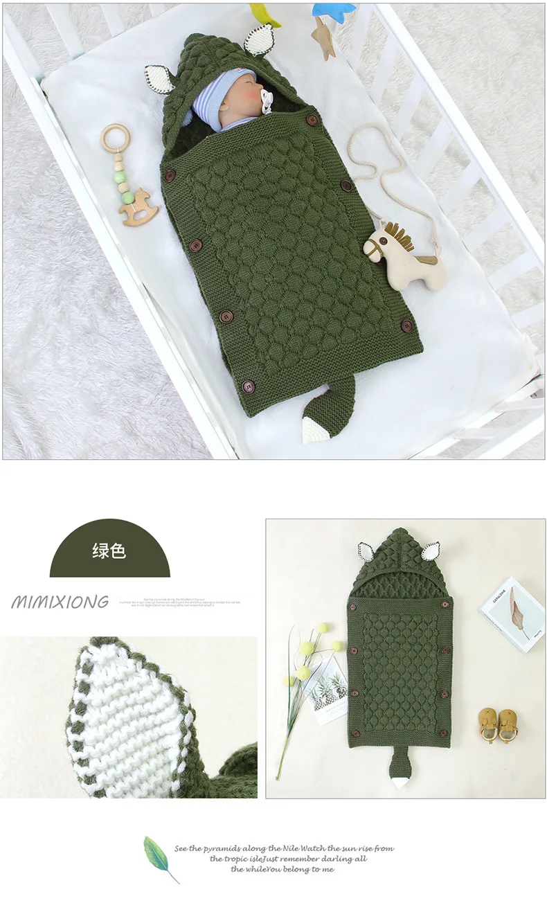 Bolsas de Dormir Envelopes para Carrinho Cocoon dos Desenhos Bebê Recém-nascido Outono Malha Infantil Bebes Swaddle Dormirsacks Descarga Animados Raposa 15 Cheap Cobertores e mantas