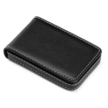 

Business Card Holder Premium PU Leather Business Card Case Wallet Men's/Women's Pocket Business Name Card Holder with Magnetic S