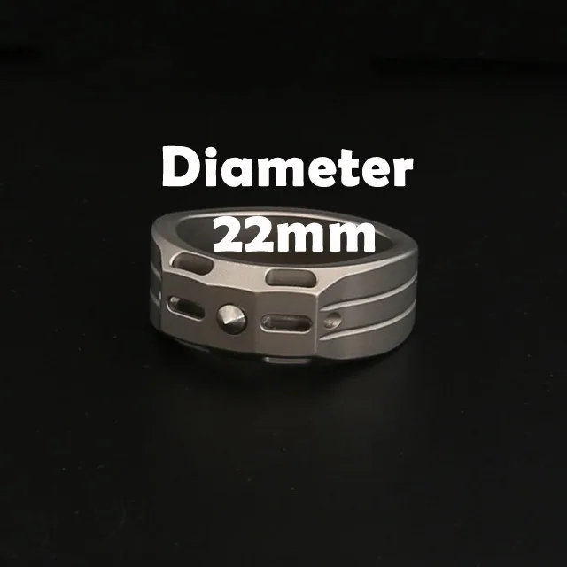 22mm EDC сплав палец кольцо Тритий газовые трубы кулон Паракорд украшения инструменты ИНДИВИДУАЛЬНАЯ ЗАЩИТА титановый сплав самообороны кольцо - Цвет: 22mm