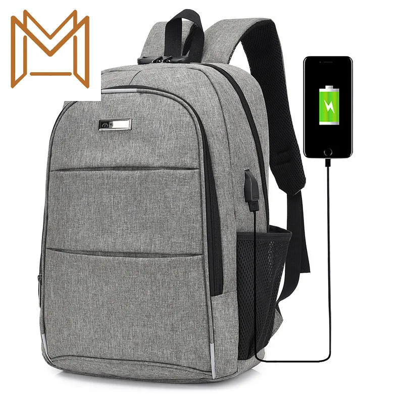 

Male Trend Leisure Time Both Shoulders Package Usb Charge Travel Backpack Computer Junior Middle School High Middle School