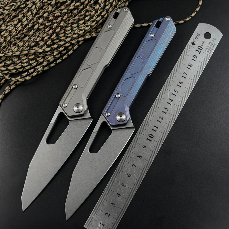 

NOC Chef DT03 Folding Knife VG10 Blade Tactical Survival Titanium Handle Flipper Opening Ball Bearing Washer with Pocket Clip