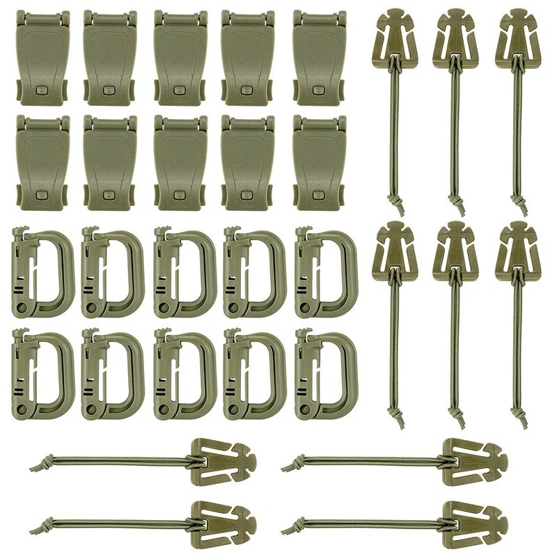 Nylon Clip Buckle D-Ring Buckle Climbing Bag Webbing Backpack Buckle Snap Lock Camping Hiking Compact Lightweight Buckle