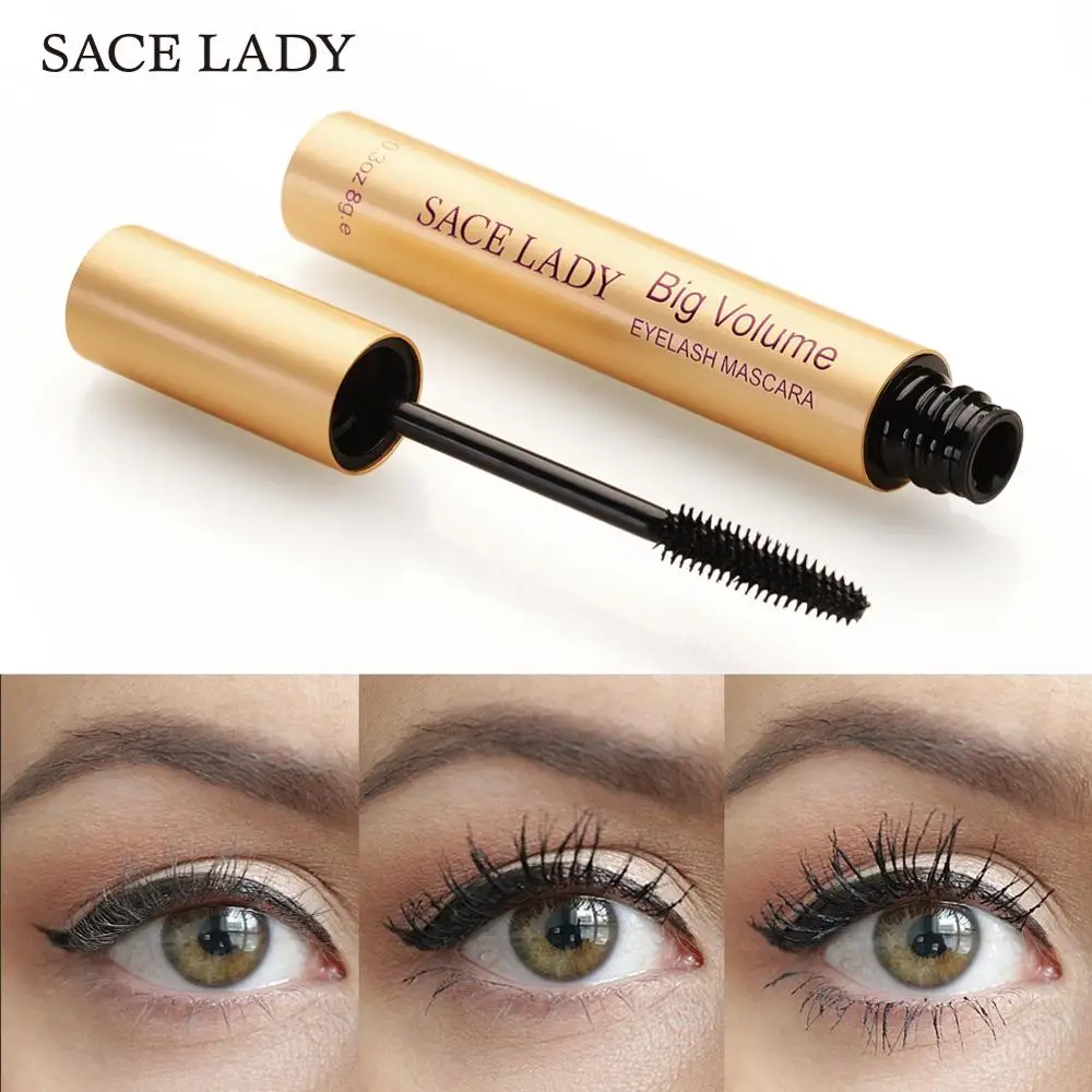 SACE LADY Eyes Makeup Set 1 шт. Удлиняющая Тушь для ресниц+ 1 шт. черная Стойкая подводка для глаз карандаш Водостойкая Подводка для глаз косметический набор