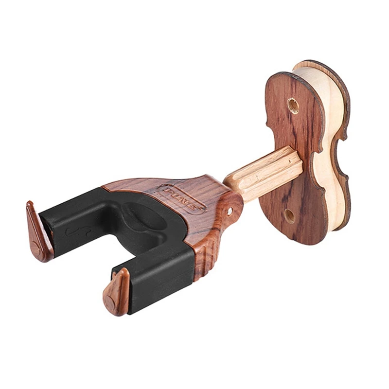 

Hot Sale PUNK Wall Mount Violin Fiddle Viola Hanger Hook Holder Keeper Auto Grip System Rubber Cushion Wood Base