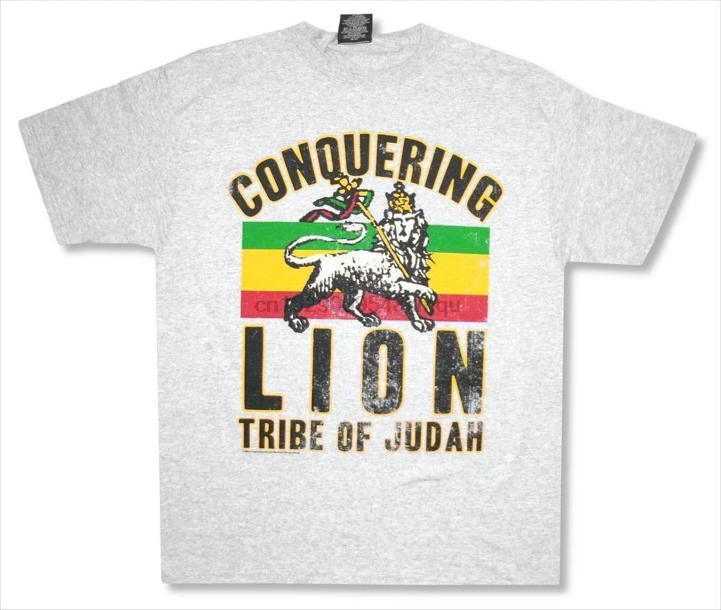 Zion Rootswear Tribe Of Judah серая футболка с изображением Льва новая официальная Rasta Bob Marley