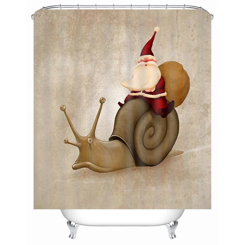 Christmas Shower Curtain Waterproof Shower Curtain High Quality Santa Claus Shower Curtain Can Be Customized for Home Decor