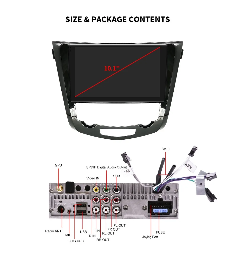 Cheap JOYING one din head unit Android 8.1 GPS Mirror link 2GB Octa Core car radio 10.1" IPS autoradio DSPBT for Nissan X-Trail 2014+ 28