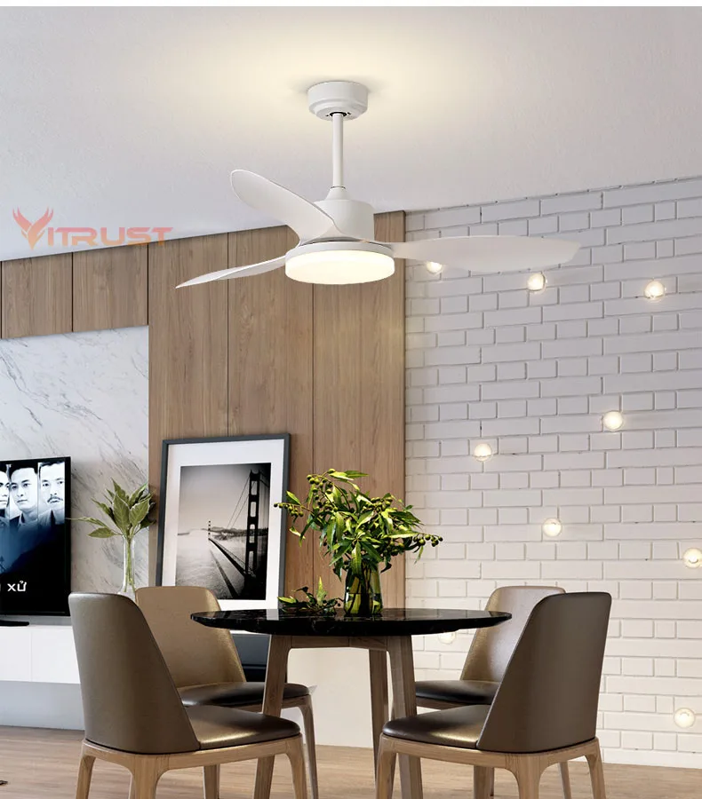 Скандинавский потолочный вентилятор свет современный простой домашний спальня потолочный вентилятор лампа немой люстра с вентилятором