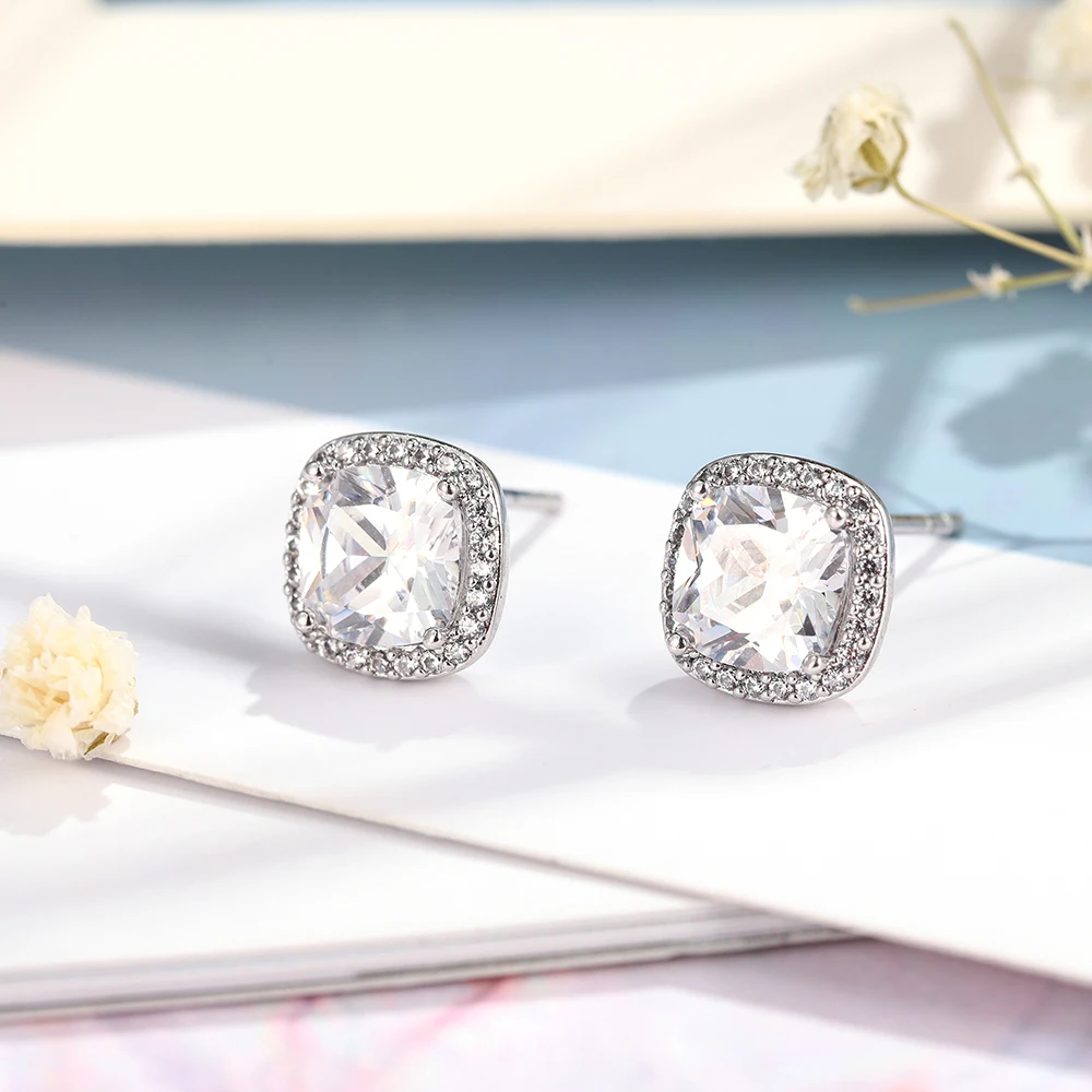 Простые Модные женские серьги в Корейском стиле квадратные геометрические