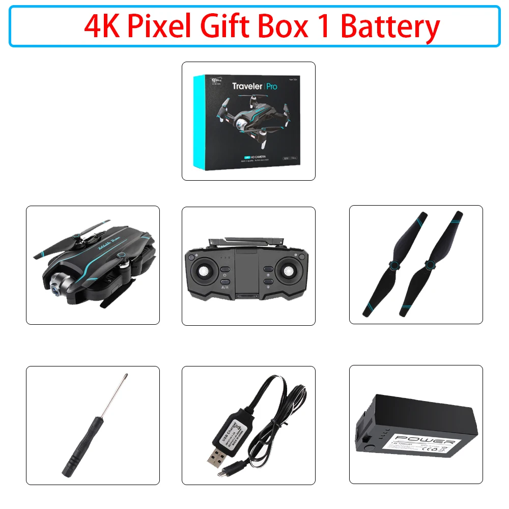 S17 Дрон 4K камера HD 1080P wifi FPV Дрон обслуживание высоты Квадрокоптер фиксированная точка объемный RC вертолет Дрон камера Дронквадрокоптер с камерой квадракоптер квадрокоптер с камерой профессиона квадрокоптер - Цвет: 4K