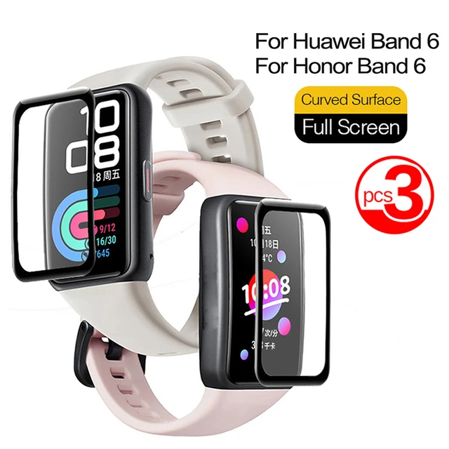 For Huawei Band 7/Band 6/Honor Band 6 Replacement Transparent TPU Watch  Strap Wrist Band with Watch Case - Transparent Green Wholesale