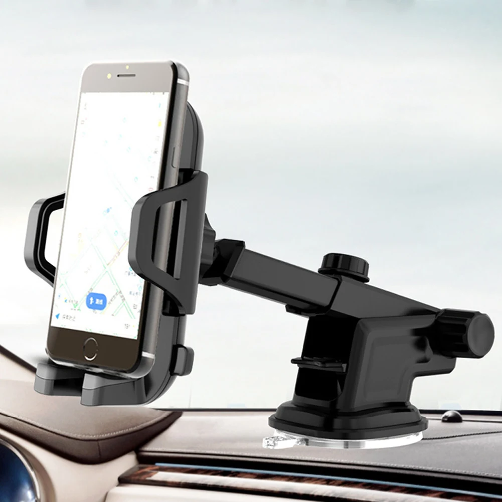 ABS пластик, вращающийся на 360 градусов Автомобильный держатель для телефона, крепление на лобовое стекло, кронштейн для телефона, подставка для IPhone Xiami, samsung, gps