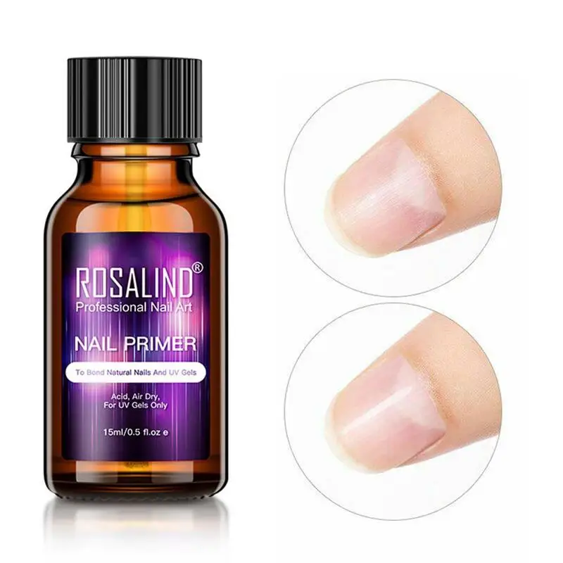 ROSALIND 15ML No Need of UV LED Lamp Manicure for Nail Art Gel Polish Primer And Prep Dehydrator Set | Красота и здоровье