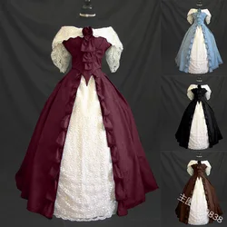 Robe victorienne pour femmes, grande taille 5XL, robe de palais rétro, costume de 18ème duchesse, théâtre de Renaissance, guerre civile 