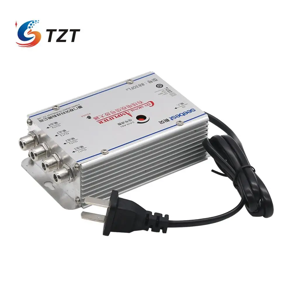 TZT 4 Way CA TV VCR ТВ антенна усилитель сигнала разветвитель 30 дБ 45 880 МГц FREQ|Усилители