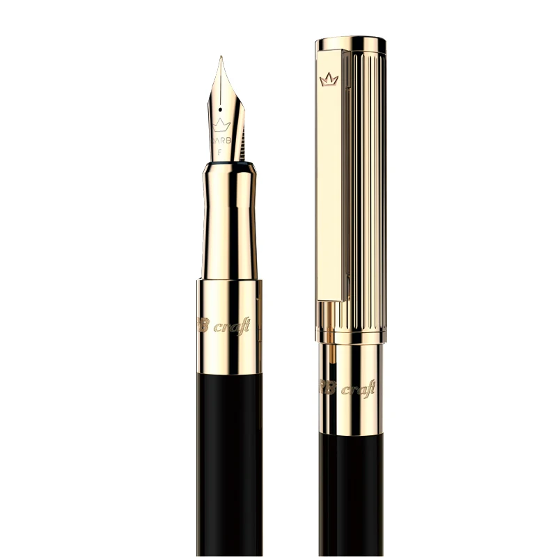 DARB Luxury Fountain Pen Plated With 24K Gold Plating Business Office Metal Ink Pens Gift Classic