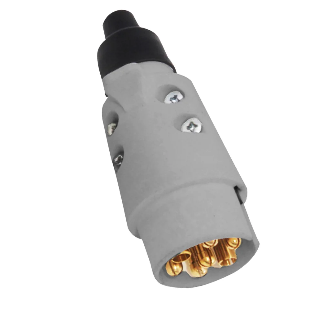 7 Pin 12V автомобильные аксессуары конвертер трейлера электрическая буксировочная вилка водонепроницаемая розетка адаптер мигалка круглая пластиковая крестообразная