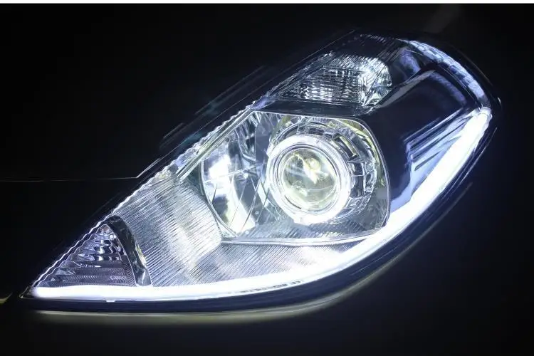 Automovil Neblineros Para Авто Cob Drl светодиодные дневные ходовые фары автомобильные фары в сборе 05 06 07 08 09 10 для Nissan Tiida