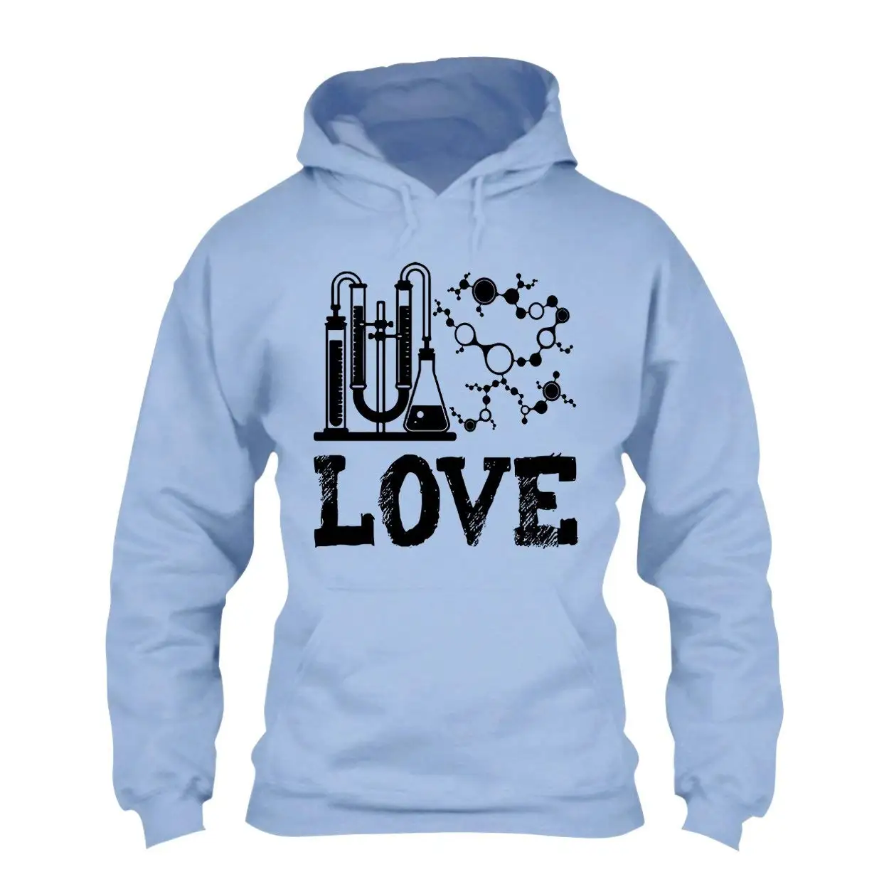 I Love Science Unisex Long Hoodies Pullover Hoodie |