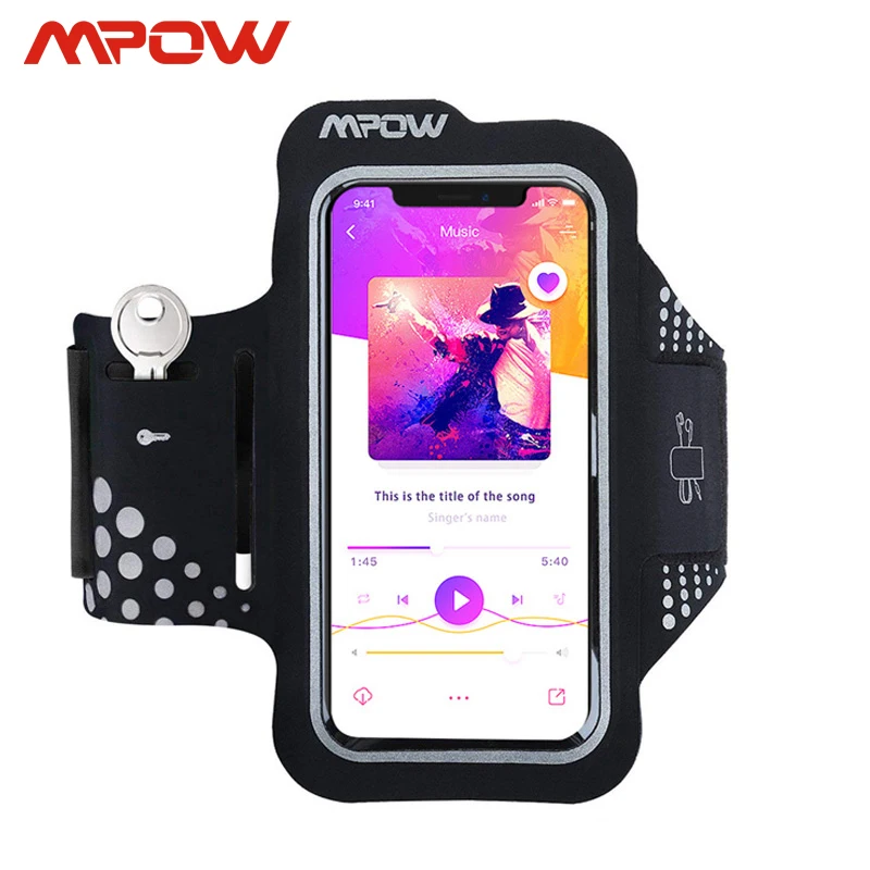 Mpow 5 1 дюйма браслет для бега спортивный с защитой от пота iPhone Xs Samsung Xiaomi Huawei