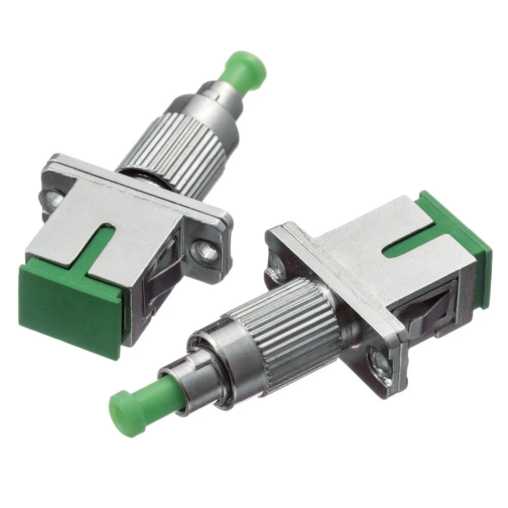 SC Female to FC Male Fiber Optic Adapter,FC-SC APC SM Simplex Fiber Optic Adapter Hybrid Optical Fiber Connector Adapter