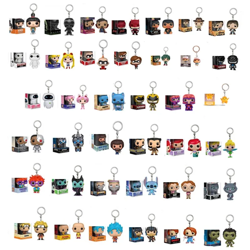 Disney Marvel Avengers Chucky Maleficent Loki Thor Keychain Action Figure Toys Stranger Things For Children Gift | Игрушки и хобби