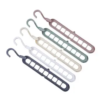 

5pcs Multi-funtional Clothes Hangers Space Saving Portrait Landscape Rotary Home Wardrobe Closet Racks Storage Tools