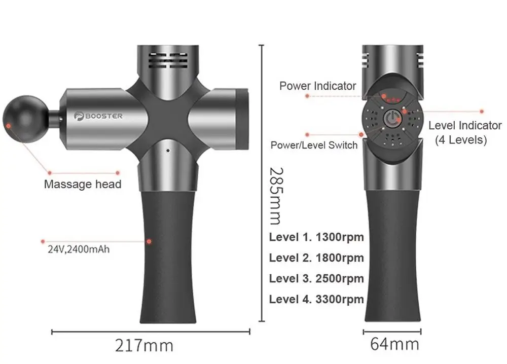 Высокое качество новейший усилитель Pro3 theragun 24 в низкий уровень шума глубокий массажер для мышечного стимулятора массажный пистолет тканевая терапия Расслабление тела