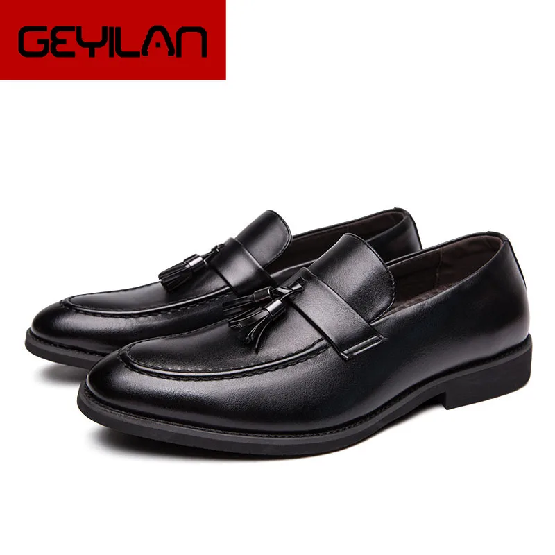 

New wedding Men Leather Loafers Fashion Party Dress shoes business men shoes Breathable Comfortable Men's Boat Footwear