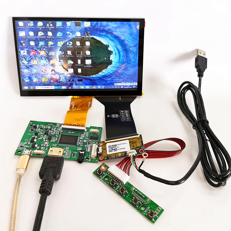 Ips Capacitive Touch Display Module Kit Módulo Lcd Compatível com Hdmi Linux Android Win7 10 Raspberry pi 10 Point Touch