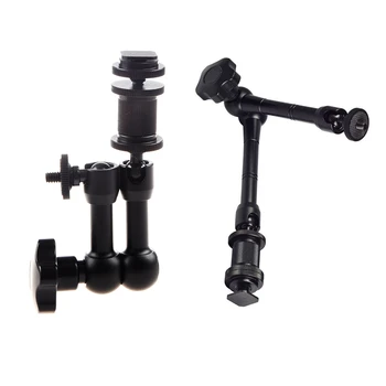 

2 Pcs Articulating Magic Friction Arm for Hot Shoe Mounts to Work with LED Panel, DSLR Monitor, Mic 7ARM Black - 1 Pcs 7 Inch &