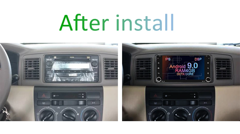 Flash Deal DSP IPS 2 din Android 9.0 Car multimedia player dvd GPS Navigation For Toyota Terios Corolla Camry Prado RAV4 car radio DVR obd2 4