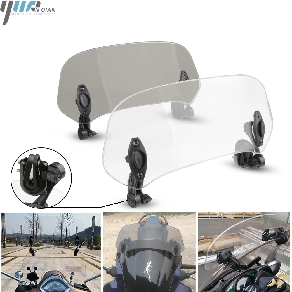 

Motorcycle Risen Clip On Windscreen Windshield Spoiler For Suzuki Burgman 650 200 400 gxsr 750 V-Strom 650 1000 honda pcx 125