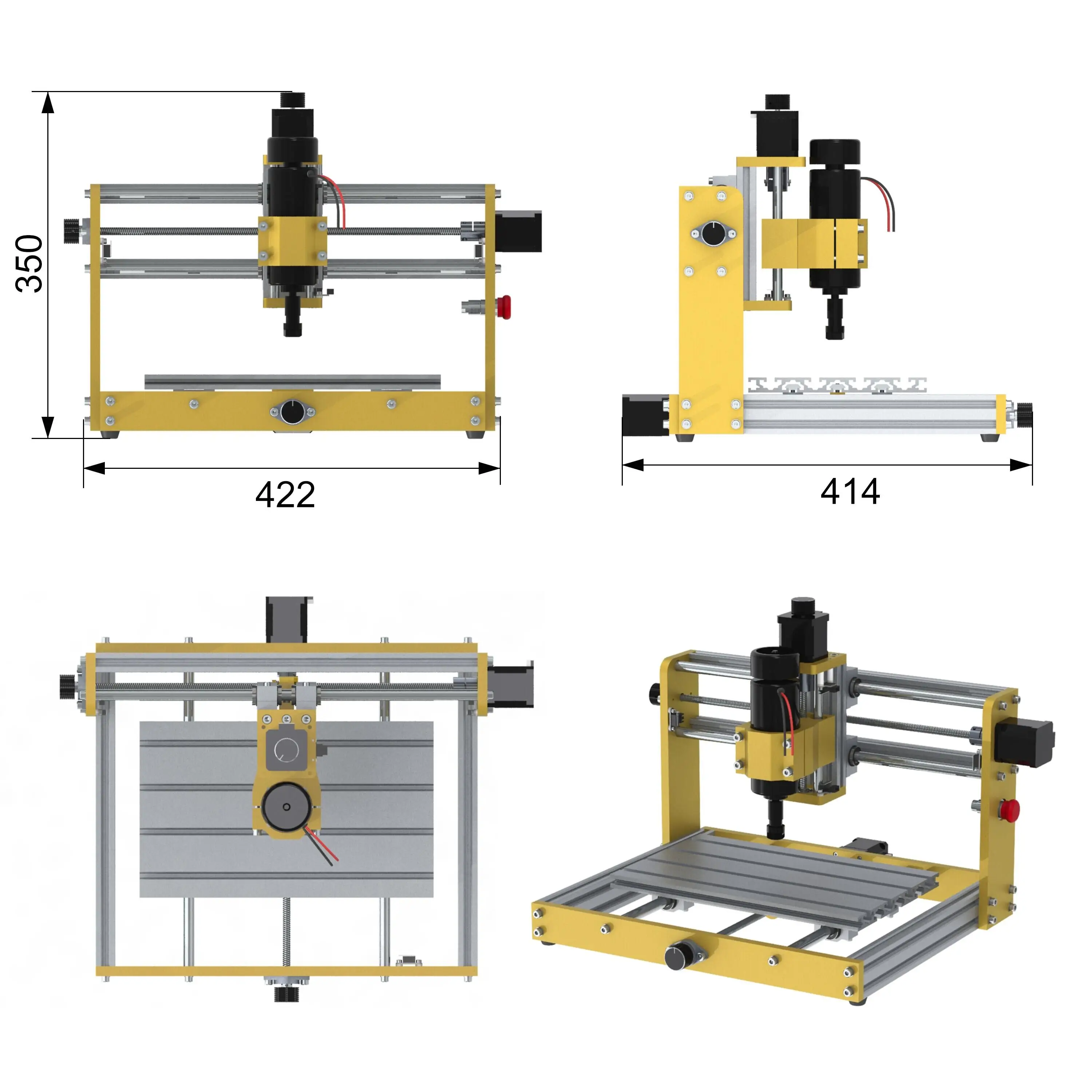 CNC 3018plus 500W/300W Complet Kit  Apply Nema17/23 Stepper  52mm Spindle CNC Wood RouterPcb Milling MachineCraved On Metal
